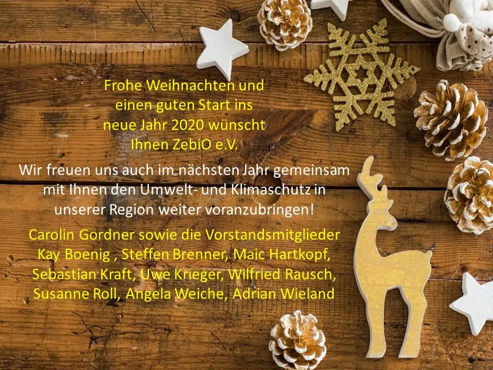 Frohe Weihnachten wünscht ZebiO